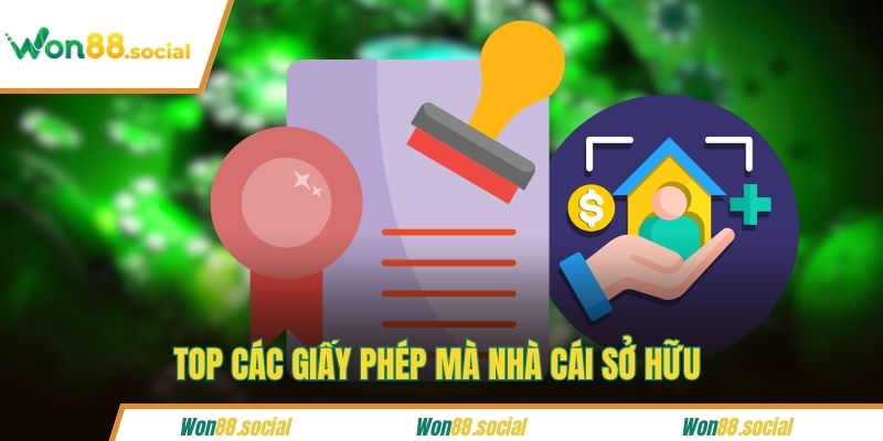 Top các giấy phép mà nhà cái sở hữu