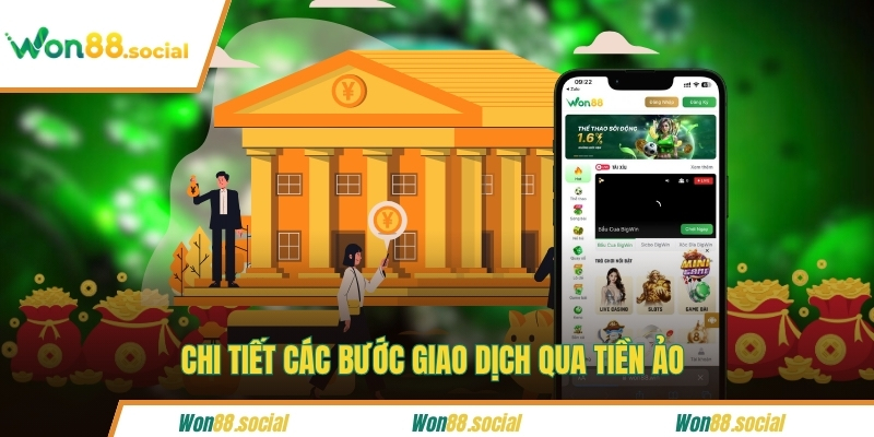 Chi tiết các bước giao dịch qua tiền ảo